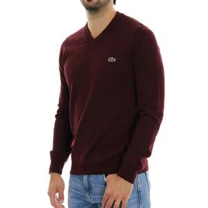 MAGLIA SCOLLO V BORDEAUX